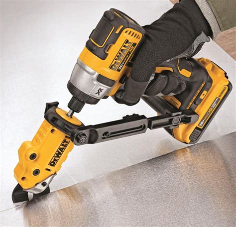 sheet metal shear drill attachment|dewalt metal cutter drill attachment.